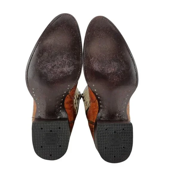 MINT Alligator El Rey Tony Lama 6.5B Honey Brown Cowboy Cowgirl Western Boots - Picture 3 of 16